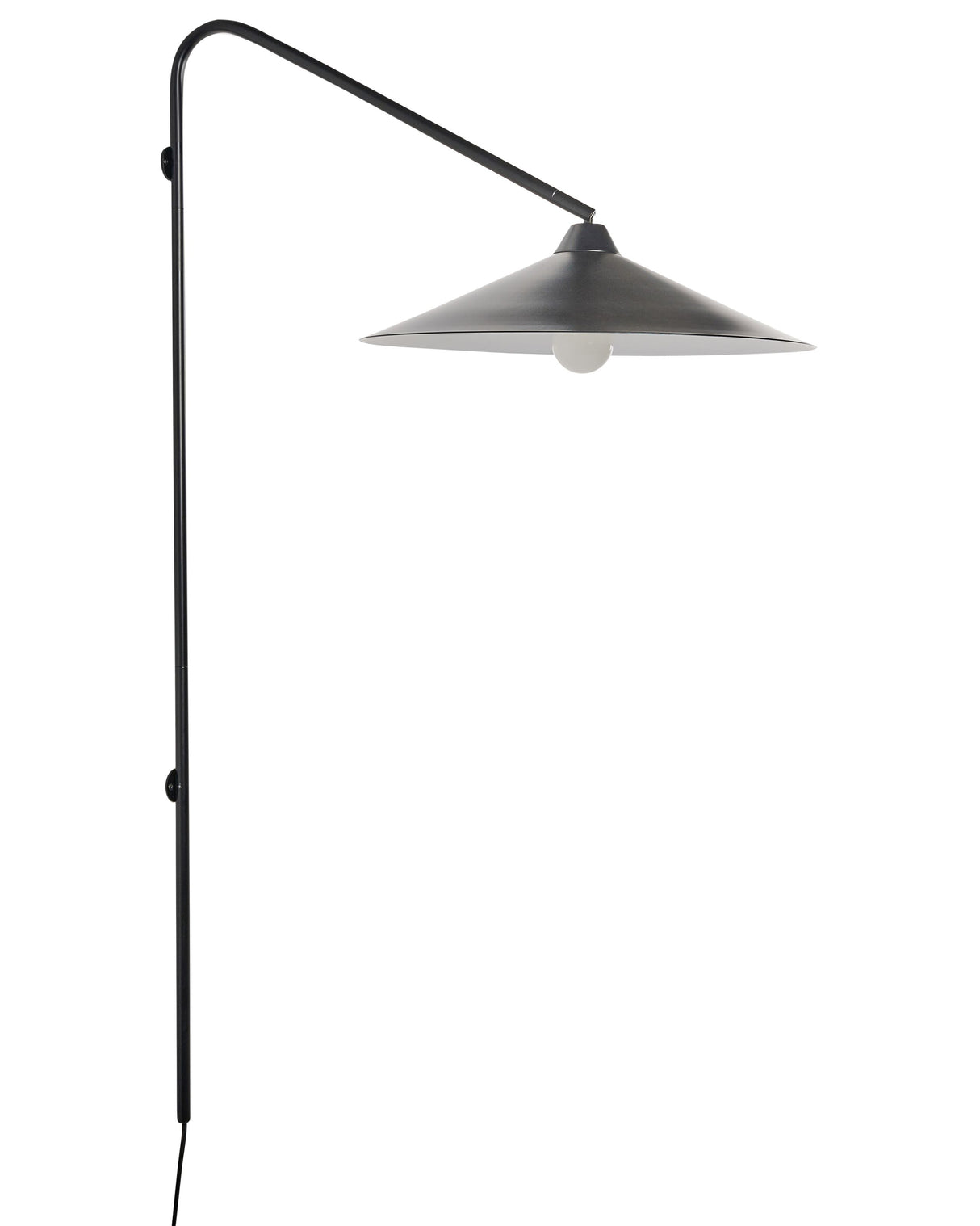 Wall Lamp Black Metal Bell Lampshade Living Room Bedroom Modern Industrial Style Beliani
