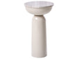 Side Table Beige  Metal Base with a Marble Top Modern Living Room Powder-Coated Round Beliani