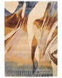 Area Rug Multicolour Viscose and Wool Rectangular Shape Abstract Pattern 160 x 230 cm Retro Style Living Room Beliani