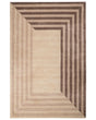 Area Rug Beige Viscose and Wool Rectangular Shape Geometric Pattern 200 x 300 cm Modern Style Living Room Beliani