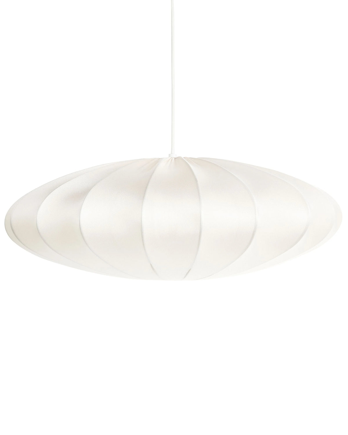 Hanging Pendant Lamp Off-White Nylon Shade Modern Design Living Room Light Beliani