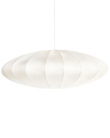 Hanging Pendant Lamp Off-White Nylon Shade Modern Design Living Room Light Beliani