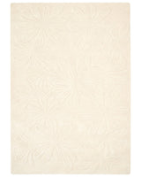 Area Rug Light Beige Wool Rectangular Shape Floral Pattern 160 x 230 cm Modern Style Living Room Beliani