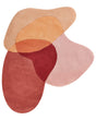 Area Rug Multicolour Wool 140 x 140 cm Irregular Kidney Shape Accent Rug Beliani