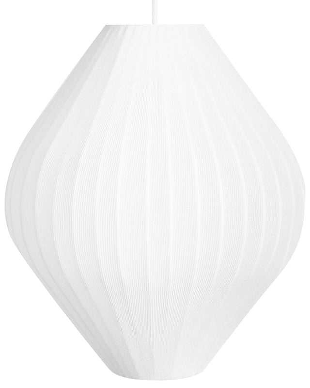 Pendant Hanging Lamp White Fabric Shade Modern Design Living Room Light Beliani