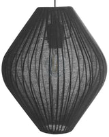 Pendant Hanging Lamp Black Fabric Shade Modern Design Living Room Light Beliani