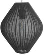 Pendant Hanging Lamp Black Fabric Shade Modern Design Living Room Light Beliani
