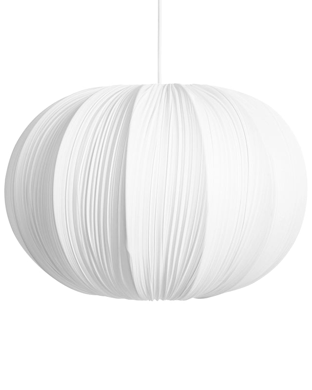 Pendant Hanging Lamp White Fabric Cotton Shade Modern Design Living Room Light Beliani