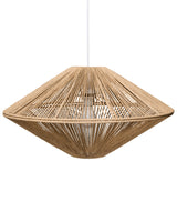 Pendant Lamp Paper Rope Natural Ceiling Light Dining Room Living Room Boho Style Plaited Lampshade Beliani