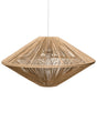 Pendant Lamp Paper Rope Natural Ceiling Light Dining Room Living Room Boho Style Plaited Lampshade Beliani