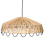 Pendant Lamp Rattan Raffia Natural Ceiling Light Dining Room Living Room Boho Style Hand-Woven Beliani