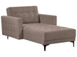 Chaise Lounge Taupe Fabric Tufted Modern Living Room Reclining Day Bed Black Legs Track Arms Beliani
