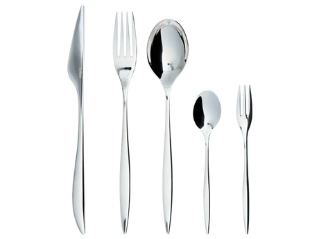 Cutlery Set Silver Stainless Steel 30 Pieces for Every Occasion Knife Spoon Fork Teaspoon Cake Fork Modern Design Beliani