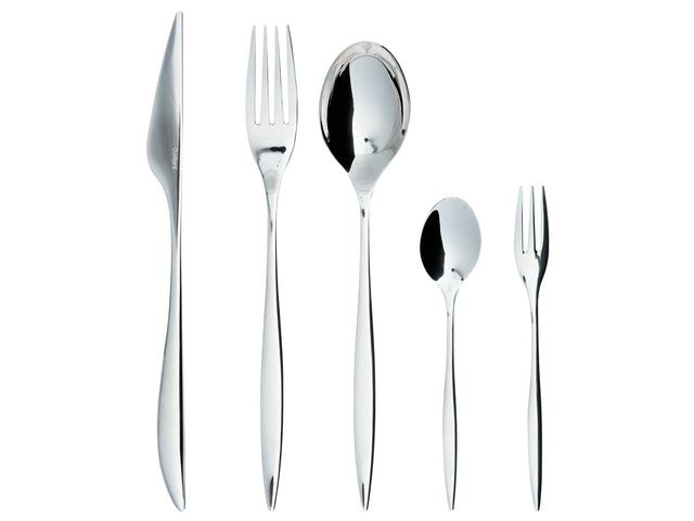 Cutlery Set Silver Stainless Steel 30 Pieces for Every Occasion Knife Spoon Fork Teaspoon Cake Fork Modern Design Beliani