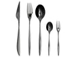 Cutlery Set Black Stainless Steel 30 Pieces for Every Occasion Knife Spoon Fork Teaspoon Cake Fork Modern Design Beliani