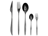 Cutlery Set Black Stainless Steel 30 Pieces for Every Occasion Knife Spoon Fork Teaspoon Cake Fork Modern Design Beliani