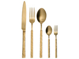 Cutlery Set Gold Stainless Steel 30 Pieces for Every Occasion Knife Spoon Fork Teaspoon Cake Fork Modern Design Beliani