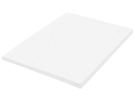 Mattress Topper White PU Foam Polyester Cover EU Small Double Size Comfort Layer Pad Beliani