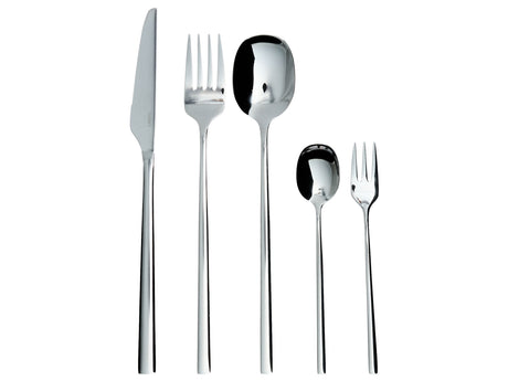 Cutlery Set Silver Stainless Steel 30 Pieces for Every Occasion Knife Spoon Fork Teaspoon Cake Fork Modern Design Beliani