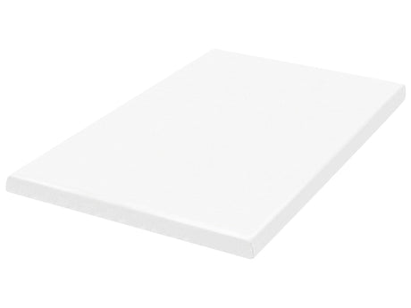 Mattress Topper White PU Foam Polyester Cover EU Small Double Size Comfort Layer Pad Beliani