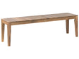 Garden Bench Light Brown Certified Acacia Wood 155 cm Rectangular Top Rustic Style Outdoor Beliani