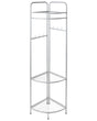 Clothes Rack Silver Steel Metal 160 cm Freestanding Germant Rail Stand with Shelves Glam Industrial Beliani