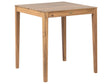 Garden Bistro Table Light Brown Certified Acacia Wood 70 x 70 cm Rectangular Top Rustic Style Outdoor Beliani