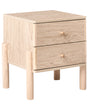 Bedside Table Light Brown Particle Board Solid Wood Legs Nightstand Modern Scandinavian Style Bedroom Storage Beliani
