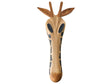 Wall Decor Brown Mango Wood Decorative Hanging Animal Giraffe Motif Handmade Boho Swahili Style Beliani