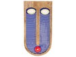 Wall Decor Blue Mango Wood Decorative Hanging Abstract Face Motif Handmade Boho African Style Beliani