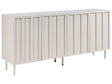 Sideboard Light Beige MDF 4 Door Cabinet Metal Legs Cashmere Modern Design Bedroom Beliani