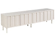 TV Stand Light Beige MDF 4 Door Cabinet Metal Legs Cashmere Modern Design Bedroom Beliani