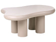 Coffee Table Taupe MDF 100 x 70 Oval Top Shape Living Room Modern Minimalist Beliani