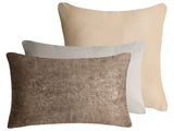 Set of 3 Scatter Cushions Multicolour Velvet Fabric 45/30 x 45/50 cm Throw Pillow Beliani