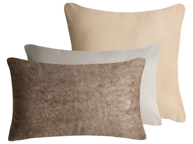 Set of 3 Scatter Cushions Multicolour Velvet Fabric 45/30 x 45/50 cm Throw Pillow Beliani