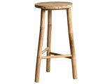 Bathroom Stool Natural Bamboo Side Table Decorative Tripod Modern Scandinavian Style Beliani