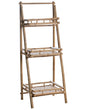Shelving Unit Natural Bamboo Bathroom Storage 3 Shelves Folding Decorative Modern Scandinavian Style Beliani