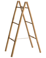 Towel Stand Natural Bamboo Wood Clothes Rack Bathroom Storage 3 Rungs Decorative Modern Scandinavian Style Beliani