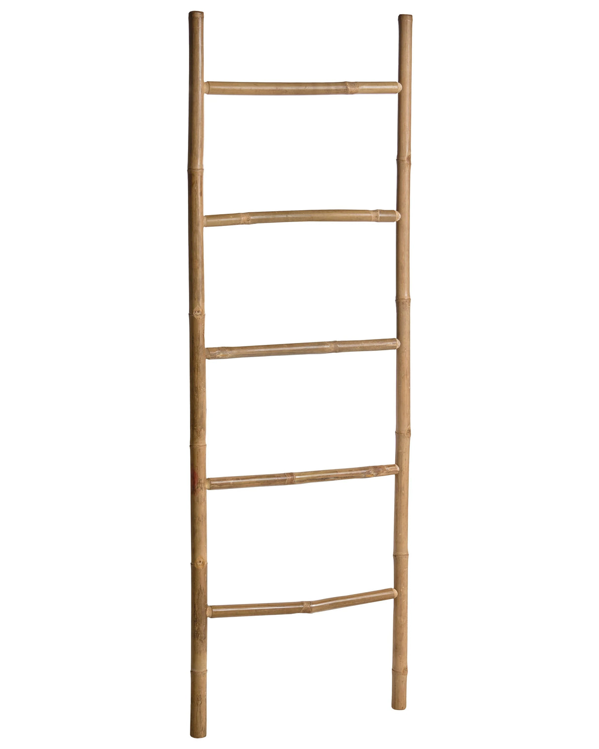 Towel Rack Natural Bamboo Wood Clothes Ladder Stand Bathroom Storage 5 Rungs Decorative Modern Scandinavian Style Beliani
