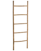 Towel Rack Natural Bamboo Wood Clothes Ladder Stand Bathroom Storage 5 Rungs Decorative Modern Scandinavian Style Beliani