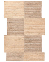 Area Rug Beige Jute 160 x 230 cm Asymmetrical Braided Rustic Style Living Room Bedroom Beliani