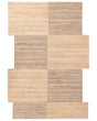 Area Rug Beige Jute 160 x 230 cm Asymmetrical Braided Rustic Style Living Room Bedroom Beliani