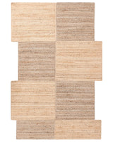 Area Rug Beige Jute 200 x 300 cm Asymmetrical Braided Rustic Style Living Room Bedroom Beliani