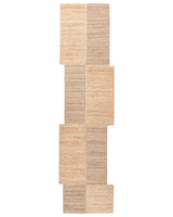 Runner Rug Beige Jute 80 x 300 cm Asymmetrical Braided Rustic Style Hallway Bedroom Beliani