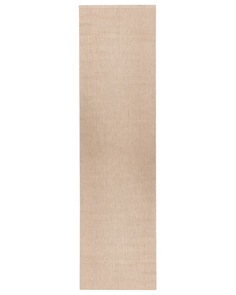 Runner Rug Light Beige Jute 80 x 300 cm Rectangular Braided Rustic Style Hallway Bedroom Beliani