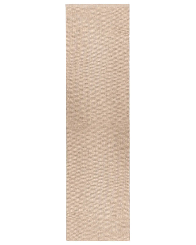 Runner Rug Light Beige Jute 80 x 300 cm Rectangular Braided Rustic Style Hallway Bedroom Beliani