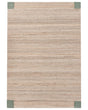 Area Rug Beige and Green Jute 160 x 230 cm Rectangular Woven Rustic Style Living Room Bedroom Beliani