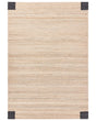Area Rug Beige and Black Jute 160 x 230 cm Rectangular Woven Rustic Style Living Room Bedroom Beliani