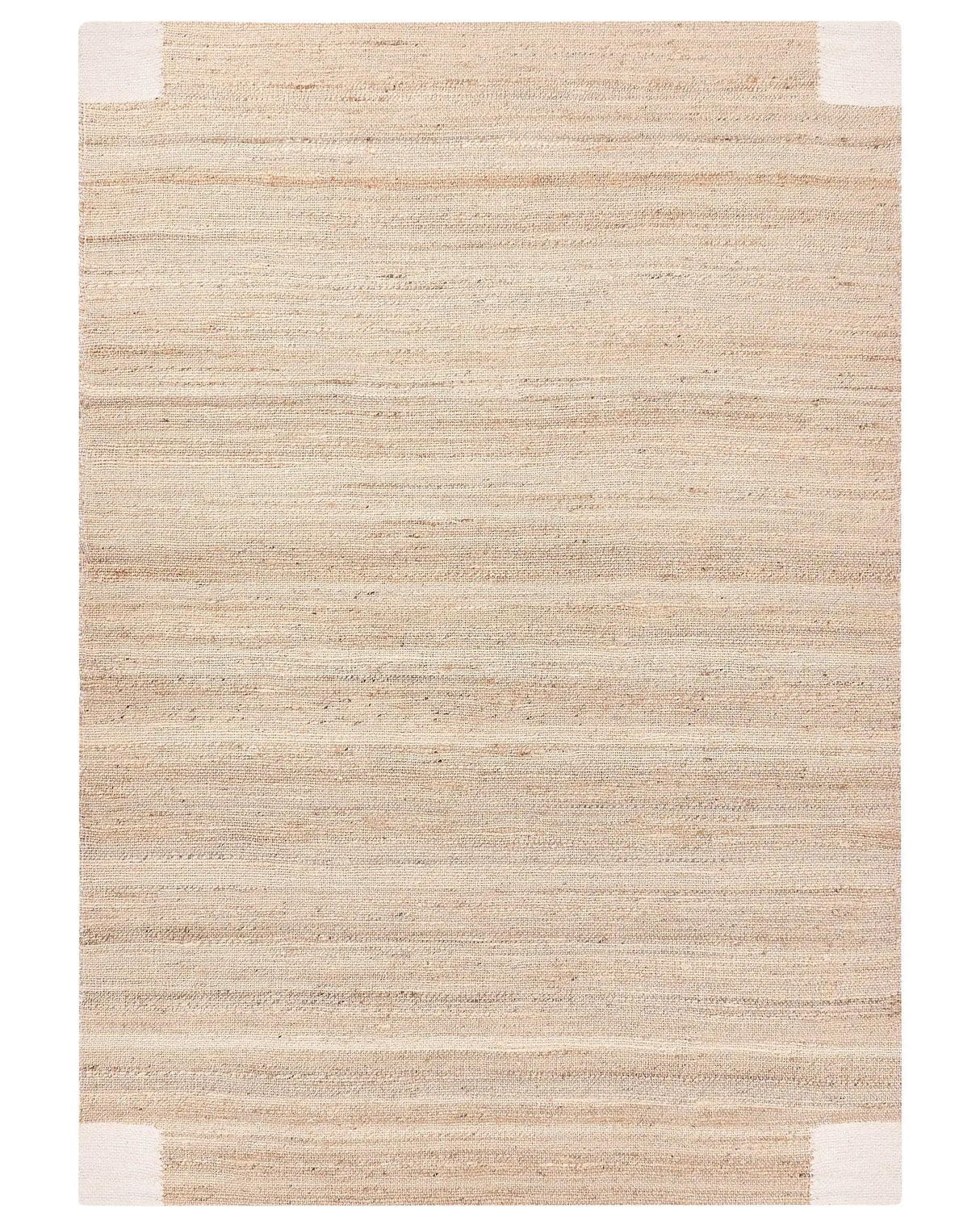 Area Rug Light Beige Jute 160 x 230 cm Rectangular Woven Rustic Style Living Room Bedroom Beliani