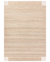 Area Rug Light Beige Jute 160 x 230 cm Rectangular Woven Rustic Style Living Room Bedroom Beliani